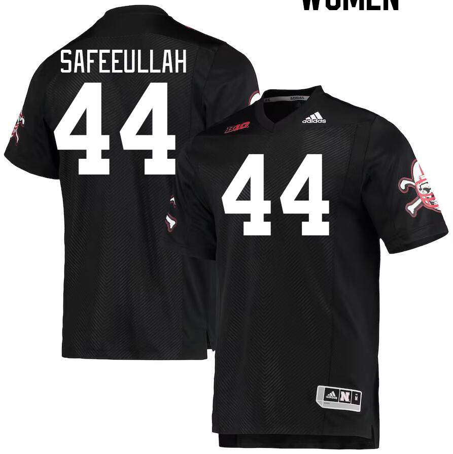 Women #44 Syncere Safeeullah Nebraska Cornhuskers College Football Jerseys Stitched Sale-Black